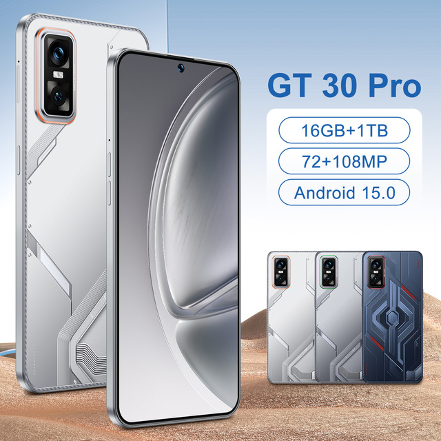 2026 New Arrival High Quality GT 30Pro HD Clear Screen 120Hz Smartphone 16GB+512GB 1TB Android Mobile Phone 5G Dual SIM Card