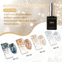 Esmalte de Uñas en Gel con Purpurina TRIONE 2026, Brillante, Dorado, Plateado, Lentejuelas Coloridas, Arte de Uñas, Escamas Láser, Gel de Marca Privada