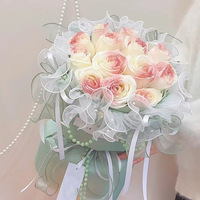 Buket bunga sabun mawar wangi 21 mawar besar, buket Valentine Tiongkok 520 & hadiah Hari Guru untuk Hari Ayah
