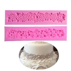 قالب سيليكون لتزيين الكيك بتصميم ثلاثي الأبعاد على شكل حبات اللؤلؤ، متوفر بالجملة - Product Image 1