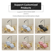 Union Win Lit de pose de cils incurvé, moderne et abordable, fauteuil de salon de beauté, chaise de pose de cils, table de soin pour extensions de cils