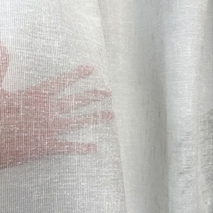 Rideau semi-transparent texturé en polyester tissé respirant de poids moyen pour salon et chambre à coucher - Product Image 2