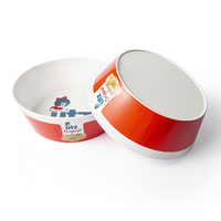 Bol de mélange en mélamine à impression personnalisée, avec décalcomanie intérieure et extérieure multicolores, parfait pour le Camping
