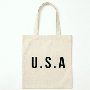 Sacs de shopping en toile réutilisables avec impression de texte personnalisée HANFEIZI - Product Image 1