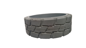 BOOEN gunting karet padat baja tahan karat, roda angkat 12x4 15x5 12x4.5 380x125 bola untuk suku cadang angkat Genie JLG untuk gudang baru - Product Image 5