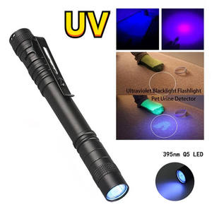 395nm UV Penlight 3W <span class=keywords><strong>Mini</strong></span> UV LED Bút Ánh sáng Đèn pin xách tay Tiền tia cực tím phát hiện tiền tệ an toàn Pocket <span class=keywords><strong>Torch</strong></span> - Product Image 5