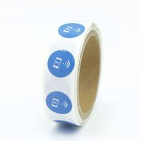 Mini-étiquettes NFC RFID ISO14443A 13,56 MHz, autocollants étanches anti-métal, puces compatibles avec les appareils Tagmo NFC, 25 mm Ntag213