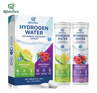 Comprimés d'eau hydrogénée moléculaire Qbioflex OEM H2, complément minéral, comprimés d'eau hydrogénée pour une énergie saine et la santé du cerveau