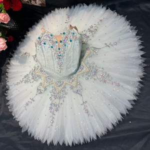 Robe de Ballet imprimée lac des cygnes blanc pour adultes enfants adulte enfant Tutu crêpe ballerine Performance porter femmes filles Western - Product Image 6