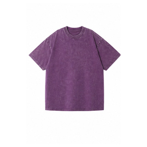 เสื้อผ้าราคาประหยัด, เสื้อยืดวินเทจแบบย้อมสีด้วยกรด, เสื้อยืดผู้ชายผ้าคอตตอนหนา 100% ทรงโอเวอร์ไซส์แบบดิสเทรส - Product Image 3