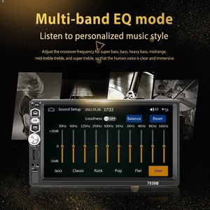 (US/EU Cổ) Podofo 7 ''Duy Nhất DIN Xe <span class=keywords><strong>Stereo</strong></span> Với Carplay Android Tự Động 1 DIN Xe Đài Phát Thanh Xe Hơi MP5 Máy Nghe Nhạc Bt FM EQ AUX Trong + Mic - Product Image 3