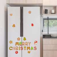 Aimants de Noël mignons personnalisés Autocollants muraux imperméables réfléchissants en PVC Autocollants magnétiques pour réfrigérateur de voiture