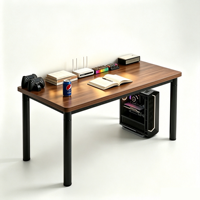 Bureau d'ordinateur avec étagères de rangement, bureau d'étude et de travail pour la maison, le bureau ou la chambre, bureau moderne et simple pour étudiants, table pour PC