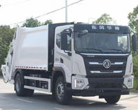 Camion compacteur à ordures diesel manuel Dongfeng 4x2 pour la gestion des déchets, avec composants essentiels : moteur, boîte de vitesses