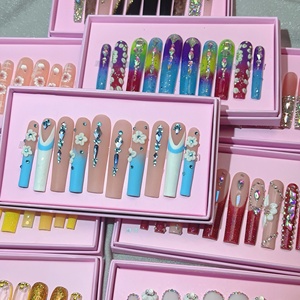 <span class=keywords><strong>Ongles</strong></span> artificiels en acrylique faits main sur mesure, à pression, couvrance totale, pour le nail art DIY <span class=keywords><strong>ou</strong></span> l'utilisation en salon, vente en gros - Product Image 4