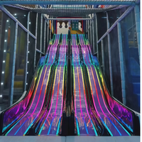 Toboggan en fibre de verre à vendre, équipement de terrain de jeux intérieur, toboggan en fibre de verre avec éclairage