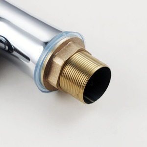 Grifo de cocina Crane Crown, grifo mezclador de cobre con una sola manija, giratorio 360 grados, montado en el encimera, para fregadero - Product Image 4