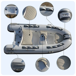 قارب من البلاستيك معتمد من Haohai CE مصنوع خصيصًا بشعار صلب لكابينة الركاب كروزر يستخدم من الألياف الزجاجية بدن للغوص والغوص - Product Image 6