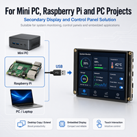 Módulo de Pantalla IPS USB 2.0 de 2.1 a 5.0 Pulgadas, Mini Monitor Secundario para Raspberry Pi y PC, Plug and Play