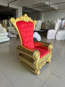 <span class=keywords><strong>เก้าอี้</strong></span>ไม้สไตล์ราชวงศ์สำหรับโรงแรมเก้าอี้โถงสีแดงและสีทองสไตล์ยุโรป - Product Image 4