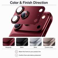 Protection d'objectif d'appareil photo pour iPhone 18 Pro Max, film protecteur en métal intégré ultra-clair anti-reflet AR+AF 9H personnalisé