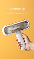 Brosse autonettoyante double face pour l'élimination des poils d'animaux, outil de toilettage pour chats et chiens