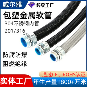 Tubo Flexible WELLYA de Acero Inoxidable 304 con Revestimiento de PVC para Protección de Cables Eléctricos - Product Image 5