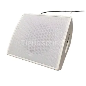 Speaker putih profesional 12 inci M12T, sistem suara musik koaksial bertenaga, Speaker Monitor untuk panggung musik