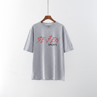 T-shirt tendance à manches courtes imprimé floral et lettres pour homme, style été, texture rétro en pur coton