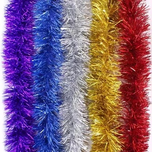 Guirlande de Noël Yuyang à bandes de couleur, décorations murales, fête d'anniversaire, 200 cm, multicolore, fournitures de décoration pour arbre de Noël - Product Image 4
