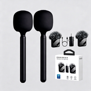 ไมโครโฟนคอนเดนเซอร์ไร้สาย 2Mic 3-in-1 แบบรอบทิศทาง พร้อมขาตั้งแบบมือถือ คอไมค์แบบหนีบ ใช้งานได้กับมือถือ กล้อง และสตูดิโอวิดีโอ - Product Image 1