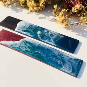 Marcadores de Libros de Resina y Madera Hechos a Mano, Marcadores Artísticos con Madera Natural y Diseño Decorativo de Resina - Product Image 6