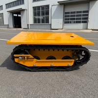 Véhicule chenillé RC sans fil compact à plateforme plate, transporteur électrique à chenilles en caoutchouc pour le transport de petits objets dans la maison et le jardin