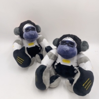Peluches personnalisées en forme de dessins animés, animaux du zoo africain, jouet en peluche animatronique doux, gorille, babouin, singe, poupée en peluche, vente chaude