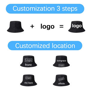 ALLCH alta calidad personalizado bordado estampado cubo sombrero Reversible 100% algodón pesca al aire libre senderismo playa pescador adulto gorra - Product Image 2