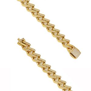 Bracelet pour homme en acier titane, style européen et américain, avec pierre diamantée, placage sous vide, breloque, direct usine, pour le marché transfrontalier - Product Image 2