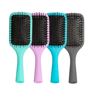 Customize logo Styling Wholesale mazon best seller Care massage abs variety of color detangling paddle hair brush
