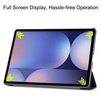 Étui de protection magnétique à trois volets en PU+PC pour Samsung Galaxy Tab S10 Plus /S9 Plus/S9 FE Plus 12.4