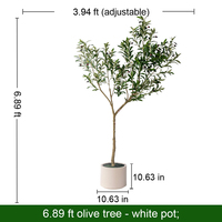 Arbre d'olivier artificiel en plastique, écologique, durable, de haute qualité, ignifuge, moderne, pour l'intérieur et l'extérieur, plante murale, maison, jardin