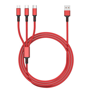 Yüksek kalite 3 in 1 5a hızlı şarj kabloları <span class=keywords><strong>usb</strong></span> şarj kablo <span class=keywords><strong>usb</strong></span> naylon veri kablosu teller tüm cep telefonları için - Product Image 6