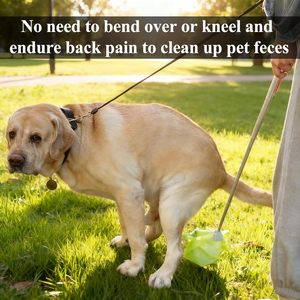 Dog <span class=keywords><strong>Pooper</strong></span> <span class=keywords><strong>Scooper</strong></span>, Foldable Dog Poop Cleaning Tool, No Need to Bend Over, Suitable for Both Large and Small Dogs - Product Image 2