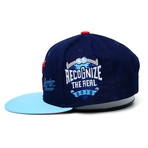 Qianzun <span class=keywords><strong>Beiger</strong></span> Underbrim Brim bordado parche Snapback sombrero gorras coloridas dos tonos Oem deportes equipo Snapback gorras - Product Image 3