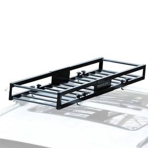 "Panier de toit tout-terrain-Porte-bagages en acier renforcé noir pour équipement de camping et bagages-Convient à tous les SUV et multisegments" - Product Image 1