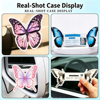 Carte pliante personnalisée en forme de papillon pour salon de beauté, spa capillaire, promotion commerciale, découpe sur mesure, impression couleur, vente en gros