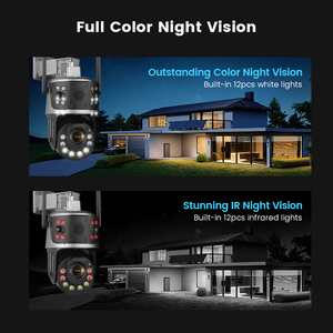 <span class=keywords><strong>Telecamera</strong></span> di Sicurezza Wireless ad <span class=keywords><strong>Alta</strong></span> <span class=keywords><strong>Definizione</strong></span> con Tracciamento Automatico 50X, 3 Lenti, 12MP CMOS, Visione Notturna a Colori, <span class=keywords><strong>Telecamera</strong></span> PTZ WiFi per Esterni - Product Image 5