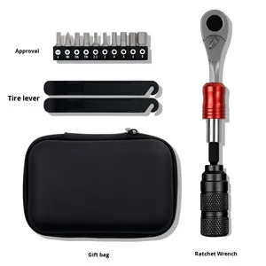 Kit de Herramientas de Reparación de Bicicletas Enlee de 10 Piezas, Caja de Herramientas Multifunción con Llave de Trinquete y Ajuste Bidireccional - Product Image 6