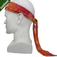 Bandeaux anti-transpiration personnalisés avec logo, longs, absorbants et anti-humidité, pour activités de plein air, effet rafraîchissant, pour femmes, hommes, enfants, style Ninja, à nouer