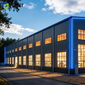 โครงสร้างเหล็กสำเร็จรูป โครงสร้างกริดระยะไกล ฉนวนกันความร้อนอย่างมืออาชีพ โครงเหล็กแข็งแรง ทนทานต่อความร้อนและแผ่นดินไหว เหมาะสำหรับโรงงาน โรงพยาบาล - Product Image 1