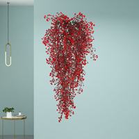Guirlande murale artisanale en feuilles de soie Bell Willow, de haute qualité, écologique, avec fleurs tombantes, taille personnalisable pour la remise des diplômes