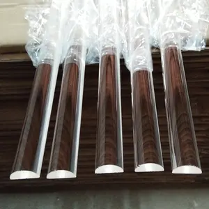 Guangzhou factory supply clear half round plexi glass acrylic dome shaped semi-circular rod/bar